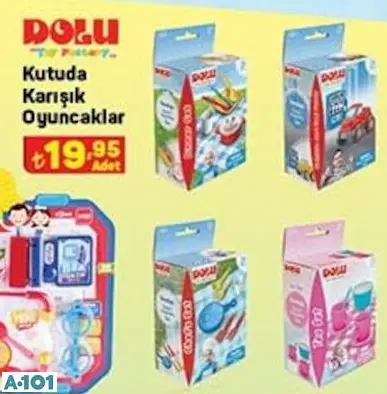 DOLU KUTUDA KARIŞIK OYUNCAKLAR